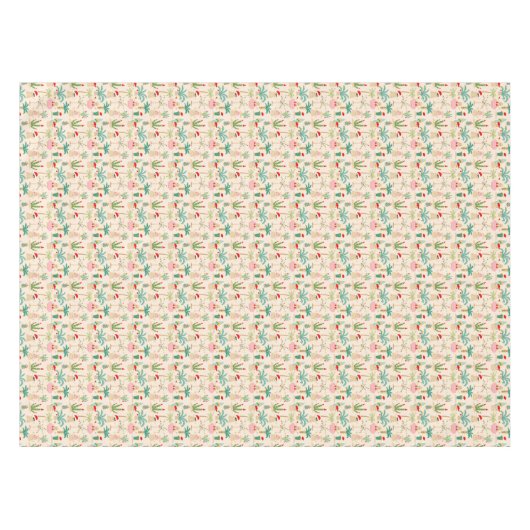 Tropical Holiday Vibes Christmas Pattern Tischdecke (Vorderseite (Horizontal))