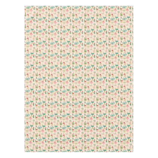 Tropical Holiday Vibes Christmas Pattern Tischdecke (Vorderseite)