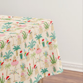 Tropical Holiday Vibes Christmas Pattern Tischdecke (Beispiel)