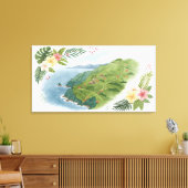 Tropical Honeymoon Trail Map Art Print Leinwanddruck (Insitu (Wohnzimmer))