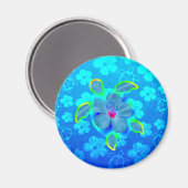 Tropical Honu Turtle und Hibiskus Magnet (Vorderseite/Rückseite)
