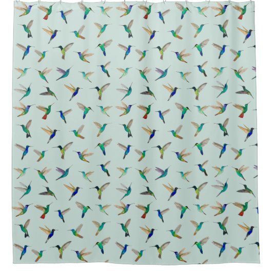 Tropical Hummingbirds Duschvorhang (Vorderseite)