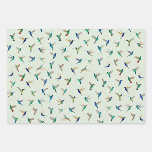 Tropical Hummingbirds Geschenkpapier Set (Vorderseite 2)