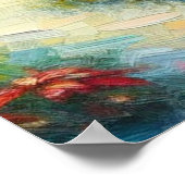 Tropical Hut Weihnachts Palm Tree Beach Lights Poster (Ecke)