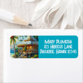 Tropical Hut Weihnachtspalme Rücksendeadresse (Insitu)