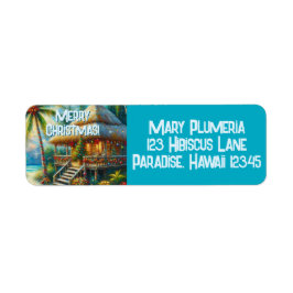 Tropical Hut Weihnachtspalme Rücksendeadresse