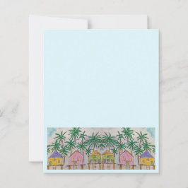 Tropical Huts Scrapbook Paper