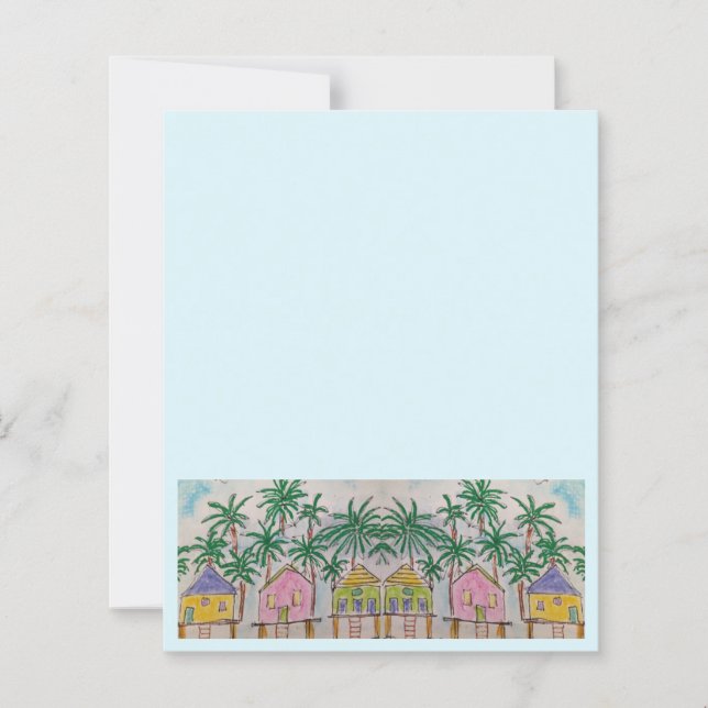 Tropical Huts Scrapbook Paper (Vorderseite)