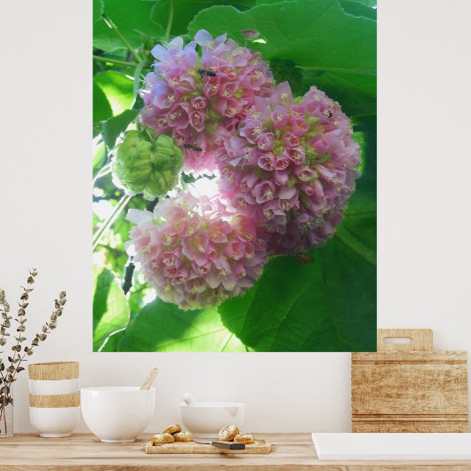 Tropical Hydrangea Tree Poster (Küche)