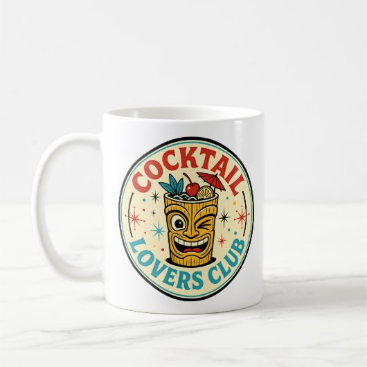 Tropical Island Bar Retro-Design Kaffeetasse (Links)
