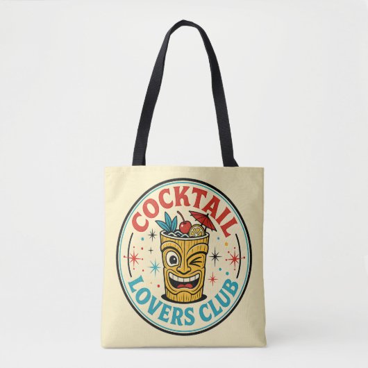 Tropical Island Bar Retro-Design Tasche (Vorderseite)