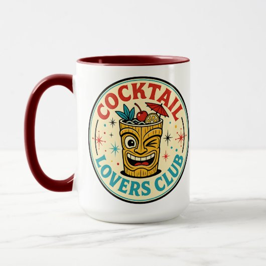 Tropical Island Bar Retro-Design Tasse (Links)