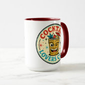 Tropical Island Bar Retro-Design Tasse (VorderseiteRechts)