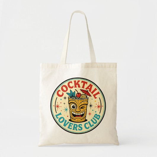 Tropical Island Bar Retro-Design Tragetasche (Vorne)