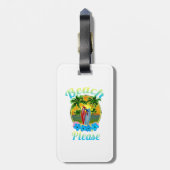 Tropical Island Beach Bitte farbig Gepäckanhänger (Rückseite vertikal)
