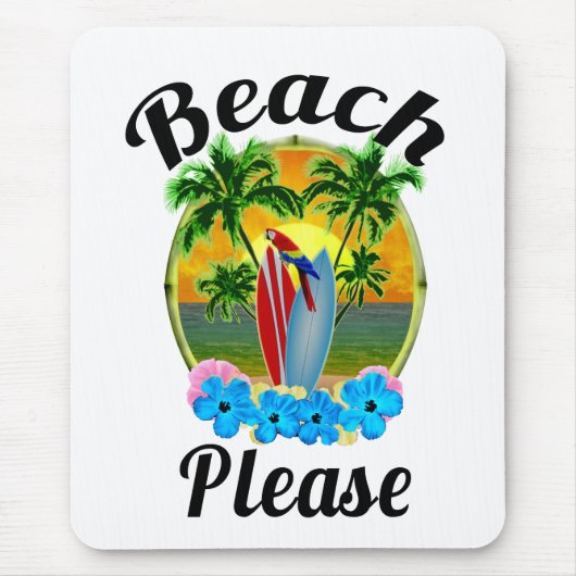 Tropical Island Beach Bitte leicht Mousepad (Vorne)