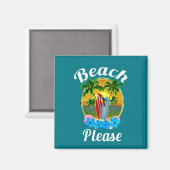 Tropical Island Beach Bitte Magnet (Vorderseite/Rückseite)