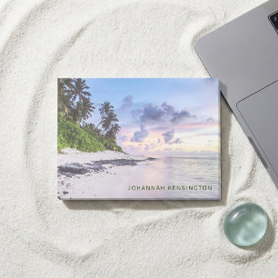 Tropical Island Beach Coast Sunset Post-it Klebezettel