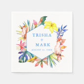 Tropical Island Beach Floral Serviette (Vorderseite)