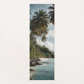 Tropical Island Beach Green Blue Foto Yogamatte (Vorderseite)