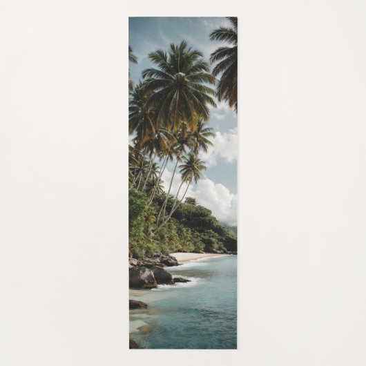 Tropical Island Beach Green Blue Foto Yogamatte (Vorderseite)
