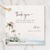 Tropical Island Beach Hochzeit Geschenkanhänger (Vorderseite)