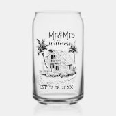 Tropical Island Beach Hütte Name Est Mr. und Mrs. Dosenglas (Vorderseite)