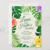 Tropical Island Beach Luau Geburtstag Einladung (Vorderseite)