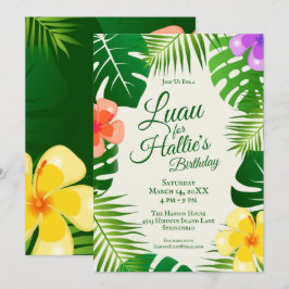Tropical Island Beach Luau Geburtstag Einladung