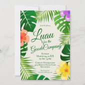 Tropical Island Beach Luau| Party von Unternehmen Einladung (Vorderseite)