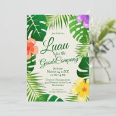 Tropical Island Beach Luau| Party von Unternehmen Einladung (Stehend Vorderseite)