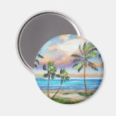 Tropical Island Beach Magnet (Vorderseite/Rückseite)