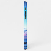 Tropical Island Beach Ocean Pink Blue Sunset Foto iPhone Hülle (Linke Seite)