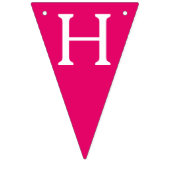 Tropical Island Beach Palm Tree Flamingo Geburtsta Wimpelkette (Zweite Fahne)