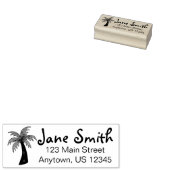 Tropical Island Beach Palm Tree Personalisiert Gummistempel (Stempel)