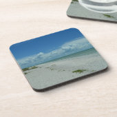 Tropical Island Beach Paradise Naturfotografie Getränkeuntersetzer (Linke Seite)