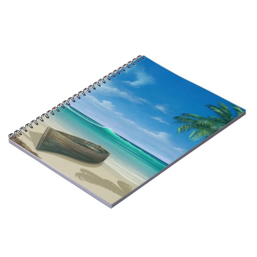 Tropical Island Beach Paradise Notizblock (Linke Seite)