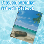 Tropical Island Beach Paradise Notizblock