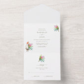 Tropical Island Beach Paradise Wedding RSVP All In One Einladung (Innen Boden)