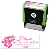 Tropical Island Beach Pink | Briefmarke der Rückse Permastempel (Beispiel)