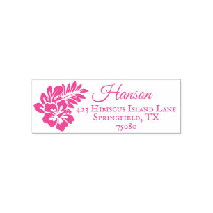 Tropical Island Beach Pink Briefmarke der Rückse Permastempel
