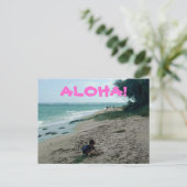 Tropical Island Beach Postcard Postkarte (Stehend Vorderseite)