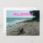 Tropical Island Beach Postcard Postkarte (Vorne/Hinten)
