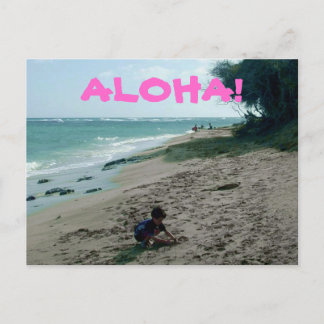Tropical Island Beach Postcard Postkarte