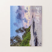 Tropical Island Beach Sonnenuntergang verlieren Puzzle (Vertikal)