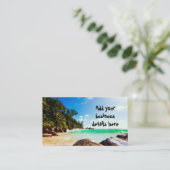Tropical Island Beach Visitenkarte (Stehend Vorderseite)