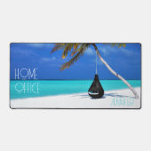 Tropical Island Beach Zuhause Office Foto Schreibtischunterlage (Vorderseite)