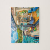 Tropical Island Boat Jigsaw Puzzle (Vertikal)