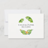 Tropical Island Botanical Wedding RSVP Karte (Rückseite)