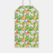 Tropical Island Botanical Wedding Welcome Bag Geschenkanhänger (Rückseite)